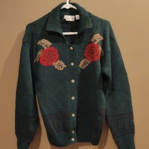 Nell Flowers Cardigan Sweater